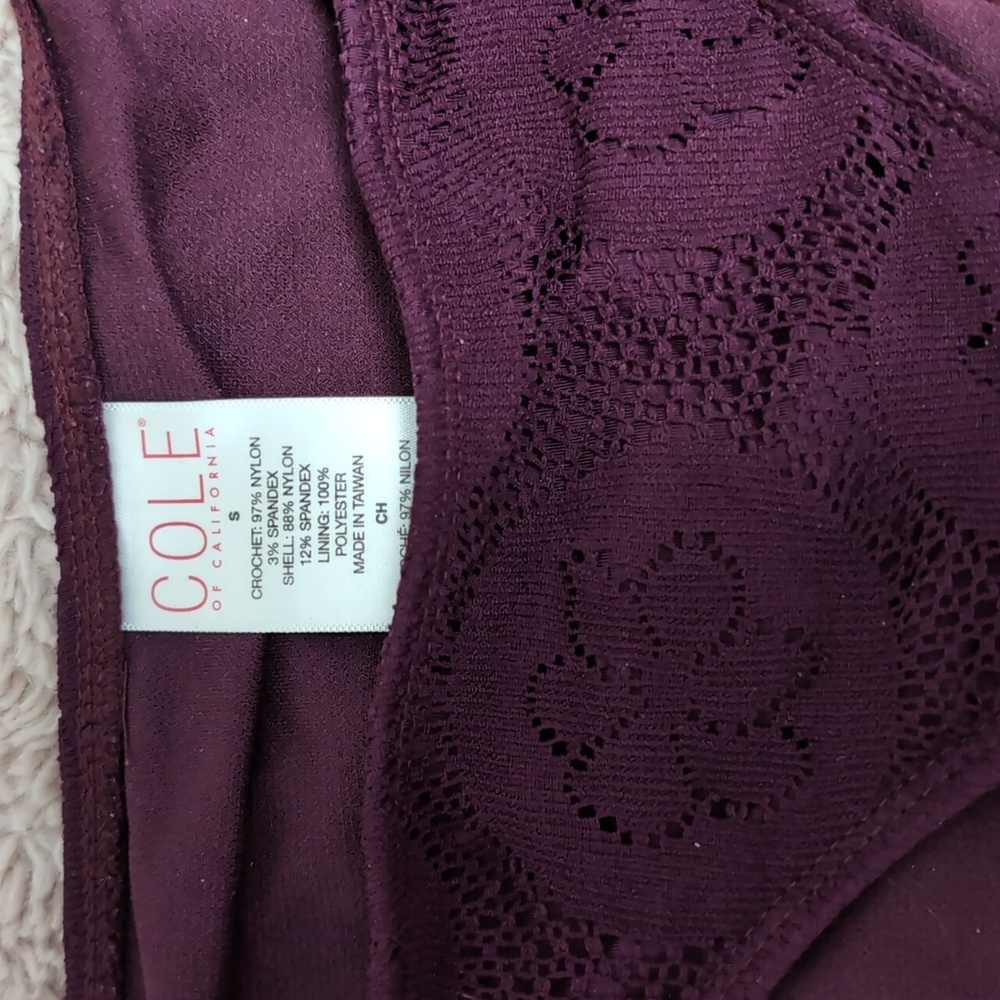 Black and Burgundy Bikini Bottom Set - Picture 5 of 6